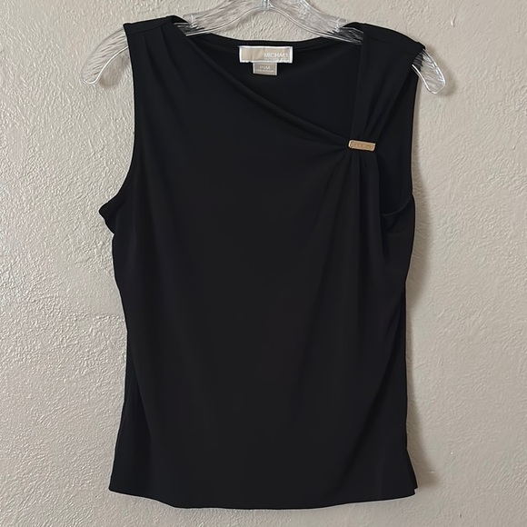 Women’s Michael Kors Dressy Tank, Black, Medium Petite - Picture 1 of 5